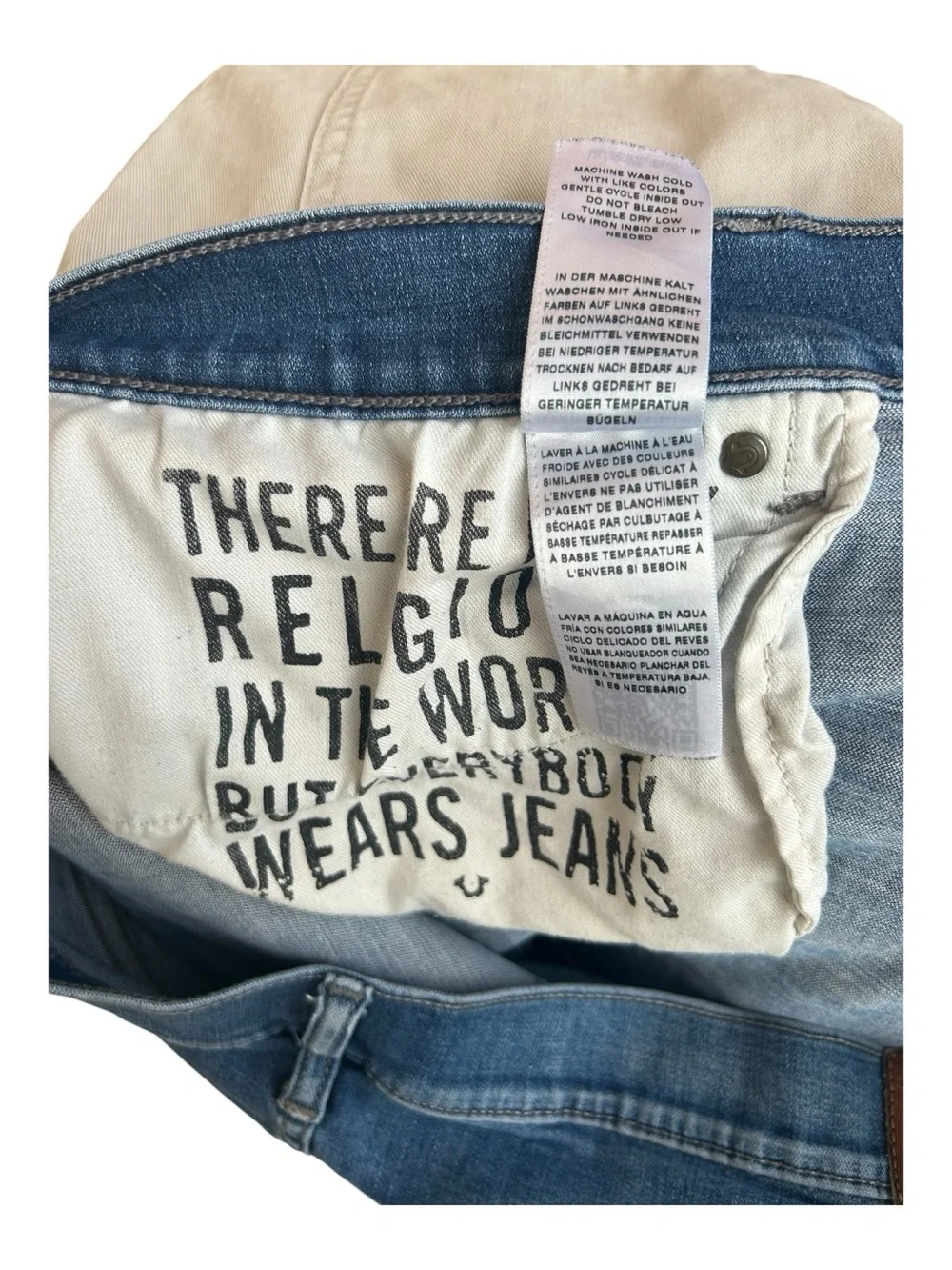 True Religion Men's Rocco Biker Jeans Size 42 Blue Denim Moto Moto-Style